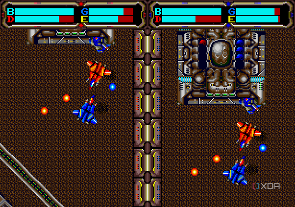 A two-player session of Herzog Zwei.