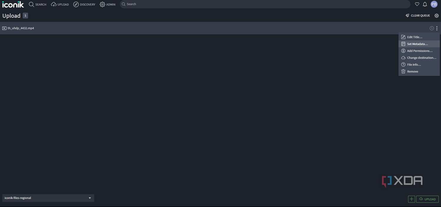 Iconik uploading media