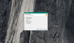 shows installing Everything on Windows with options