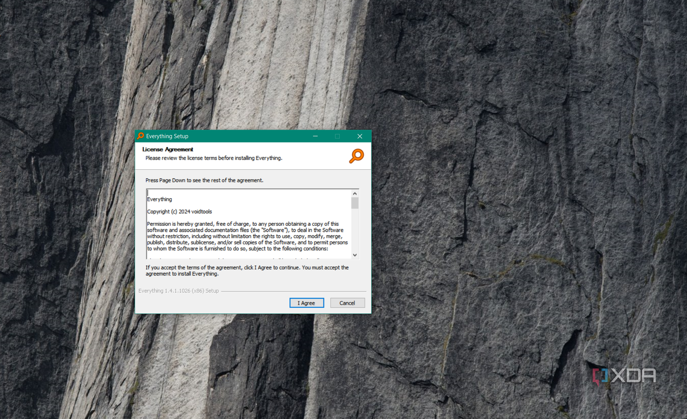 screenshot shows installing Everything on Windows