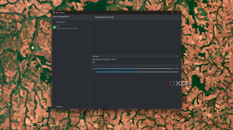 Screenshot of KDE connect on Windows 11 showing multimedia controls for a connected phone