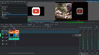 Kdenlive multi-track view
