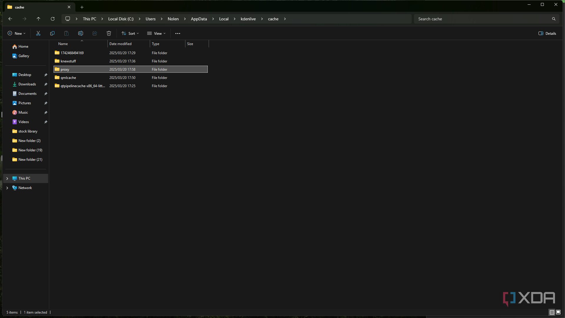 Kdenlive proxy files