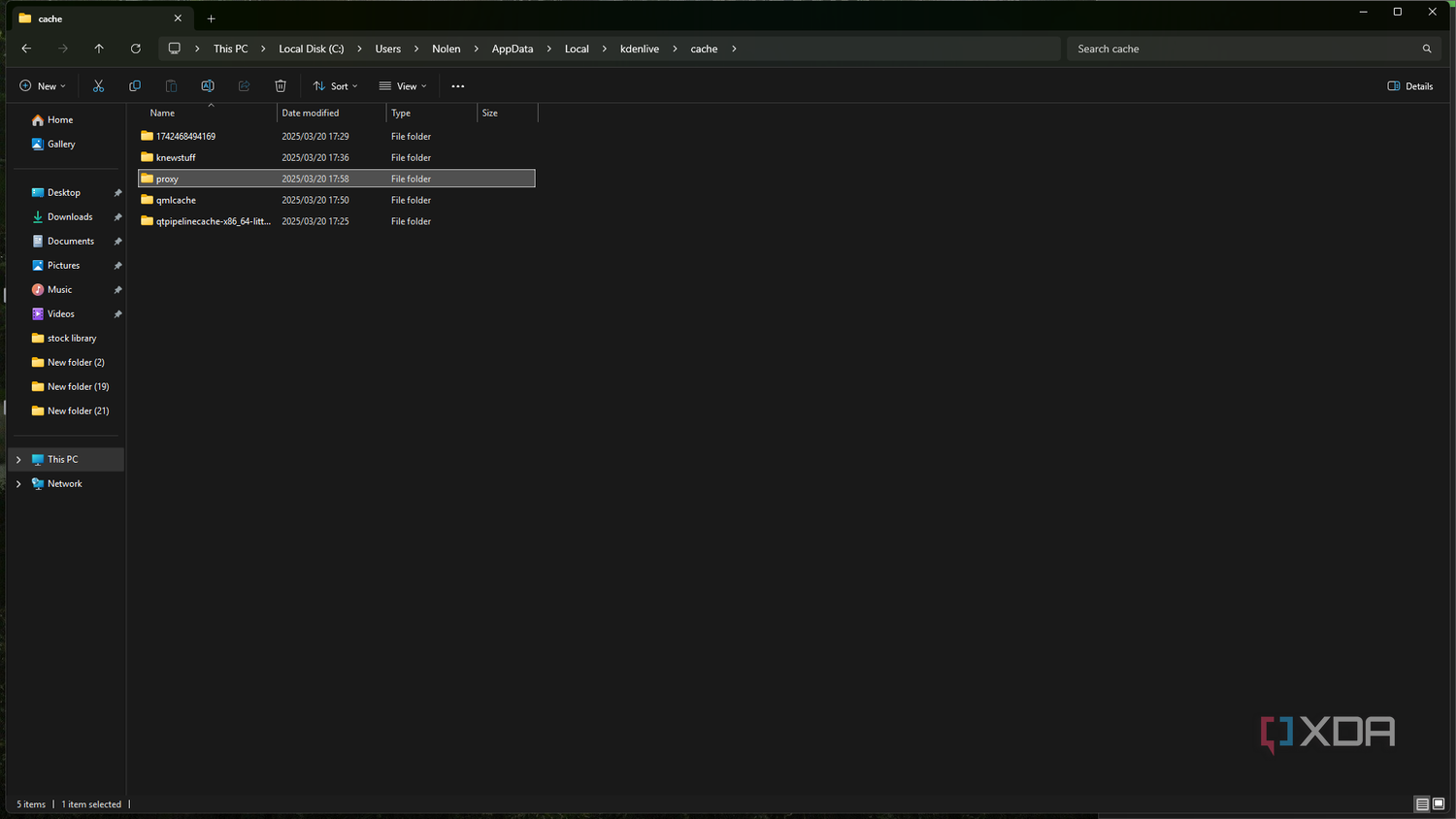 Kdenlive proxy files