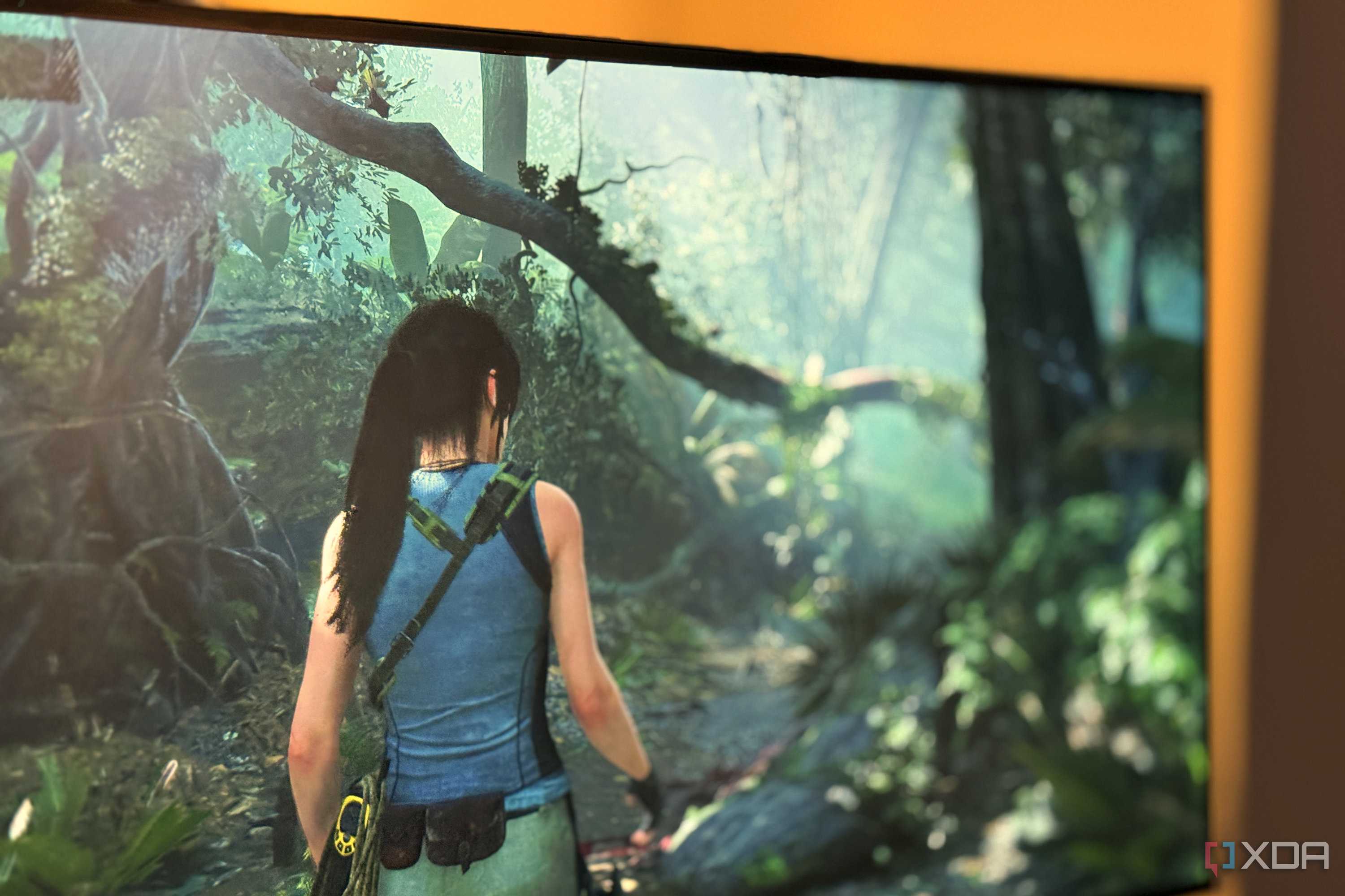 lg-27gx790a-b showing tomb raider