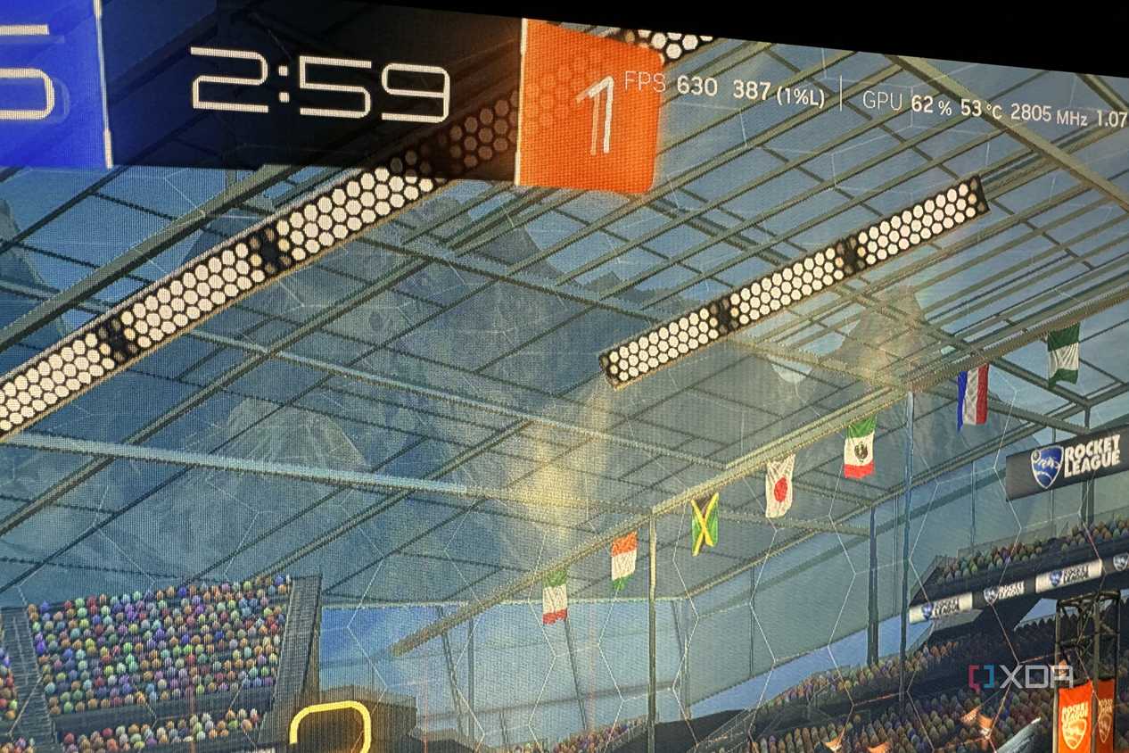 rocket league being played at 630 fps