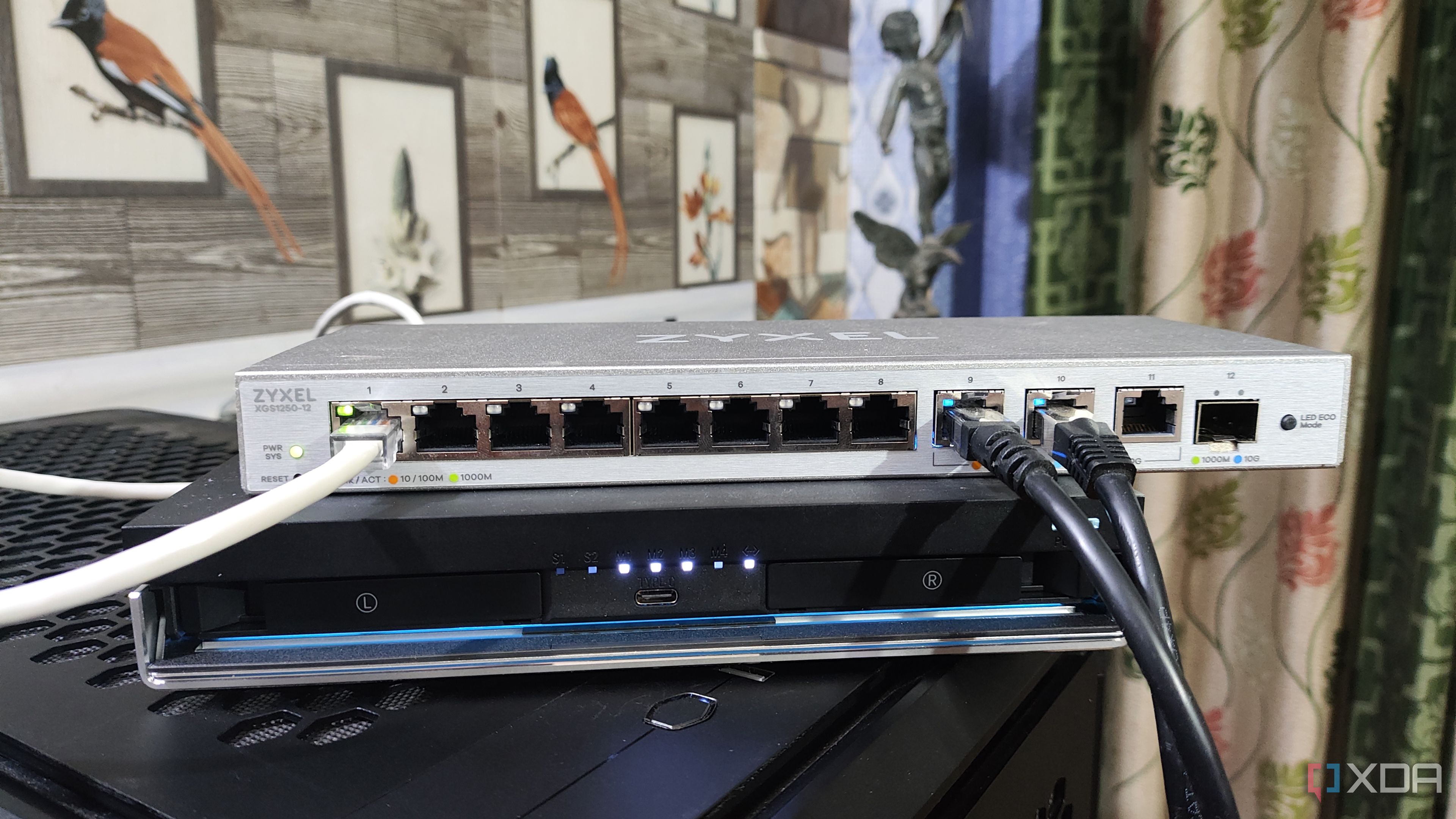The LincStation N2 placed under a network switch