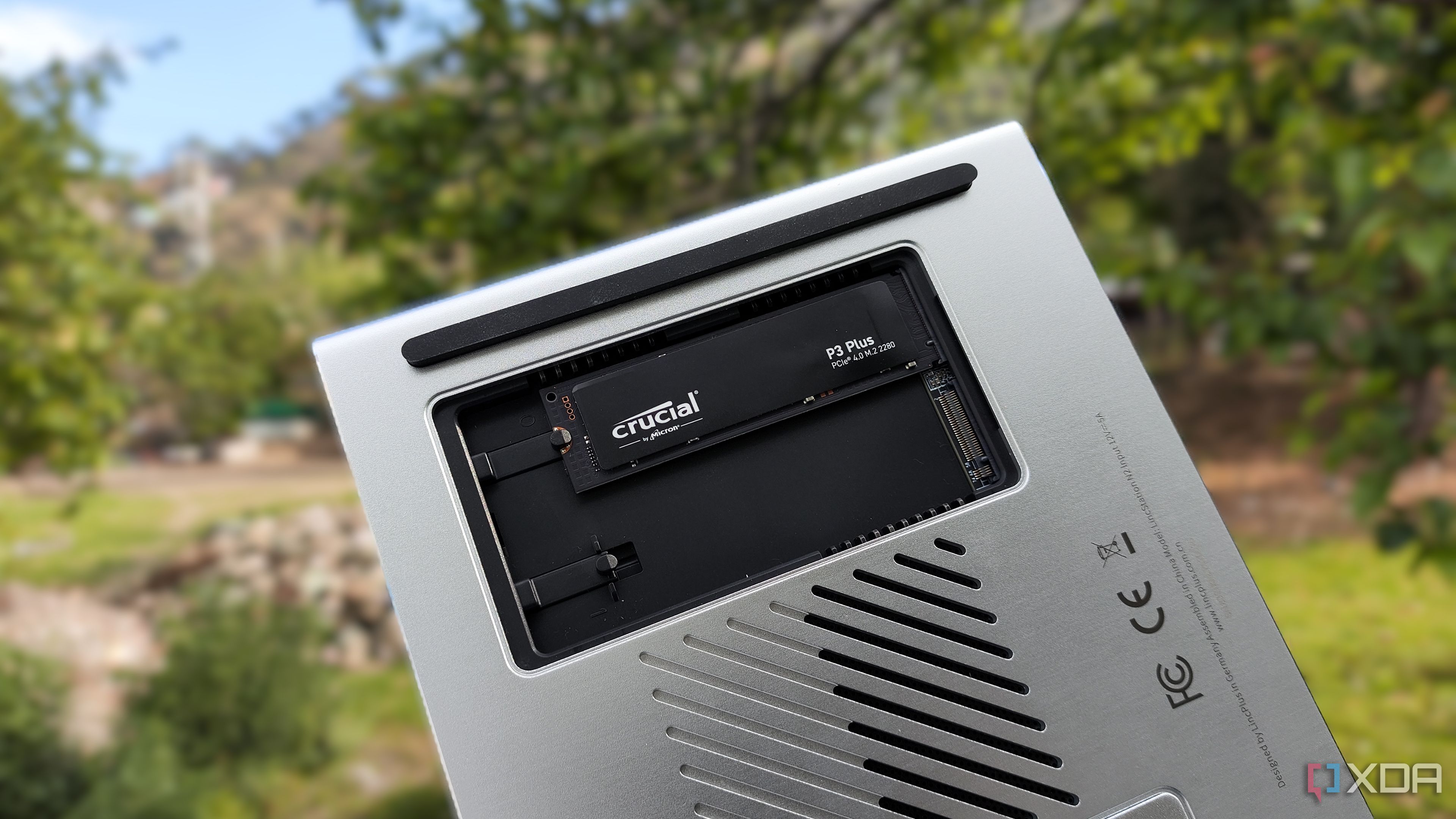 An NVMe SSD slotted in the LincPlus LincStation N2 NAS