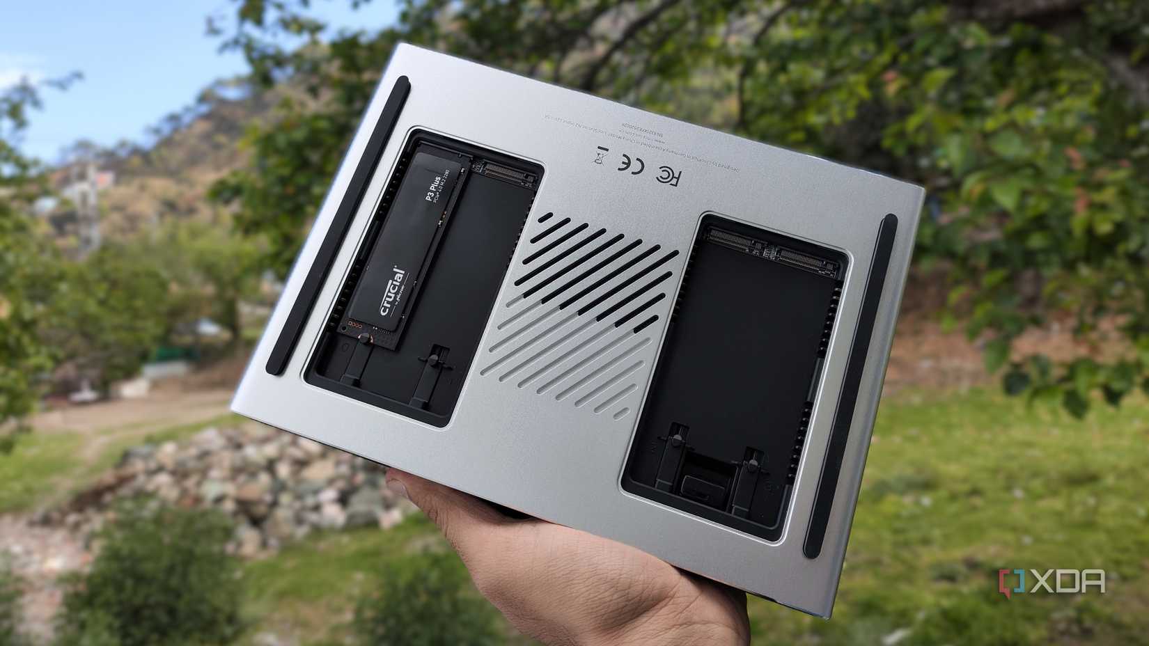 The SSD compartments of the LincPlus LincStation N2 NAS