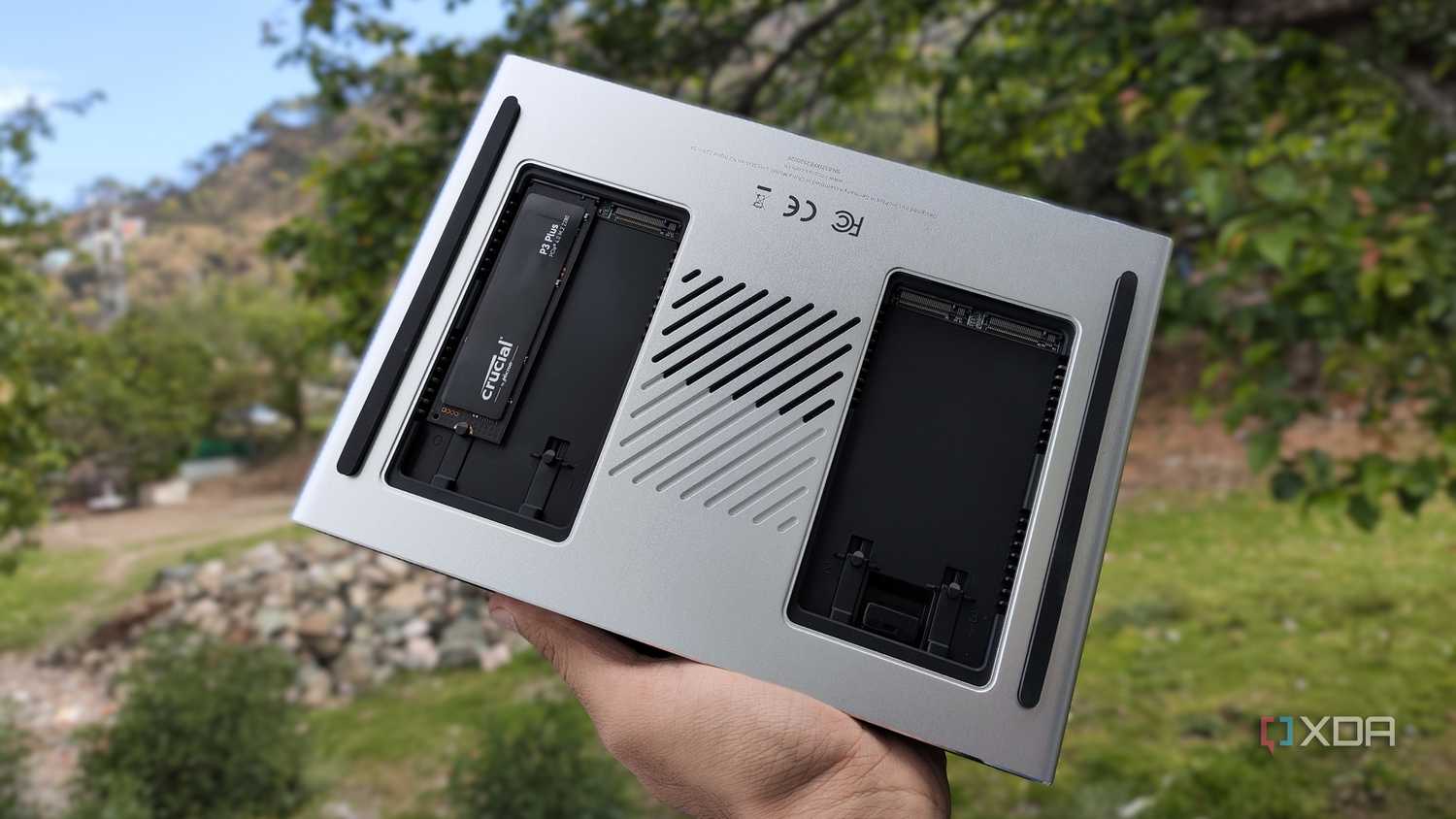 The SSD compartments of the LincPlus LincStation N2 NAS
