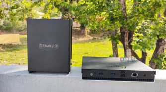 The LincPlus LincStation N2 NAS kept near a TerraMaster F8 SSD Plus
