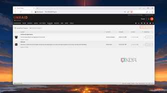 The Plugins tab in Unraid