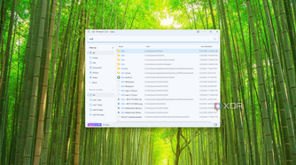 Screenshot of a file search for the term "XDA"