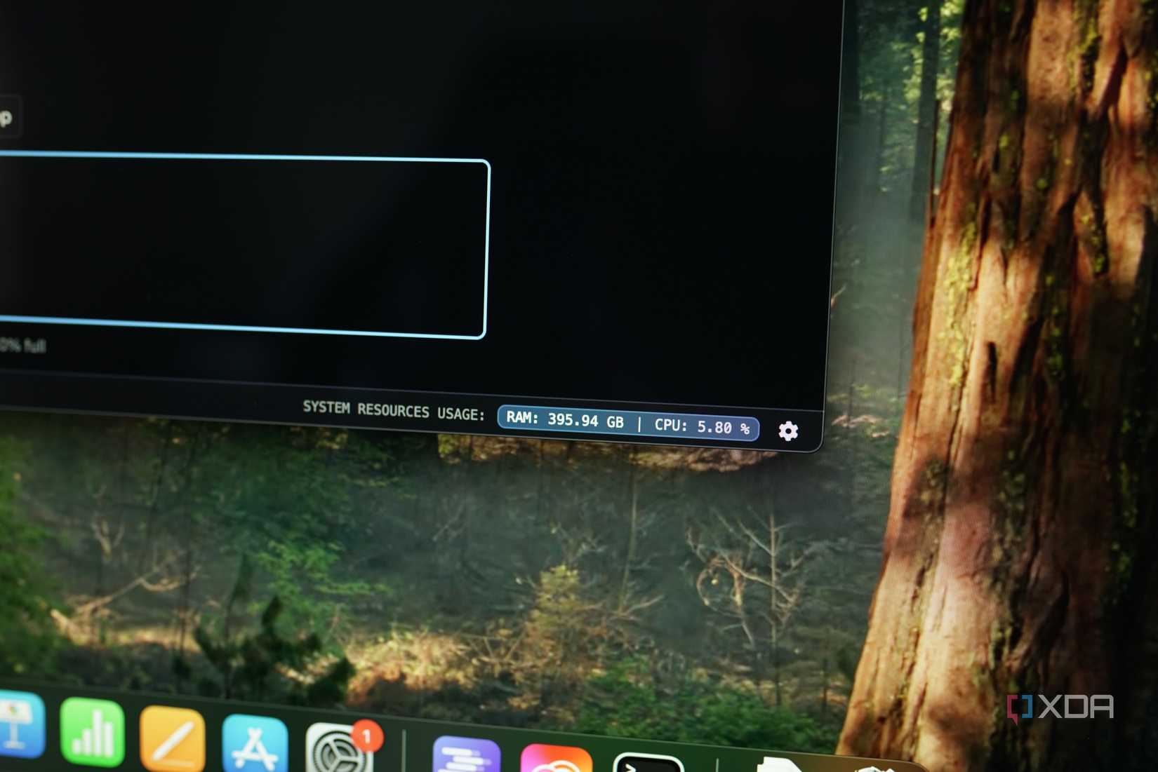 Resource usage for the Mac Studio running DeepSeek. 