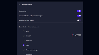 managing sidebar apps in opera