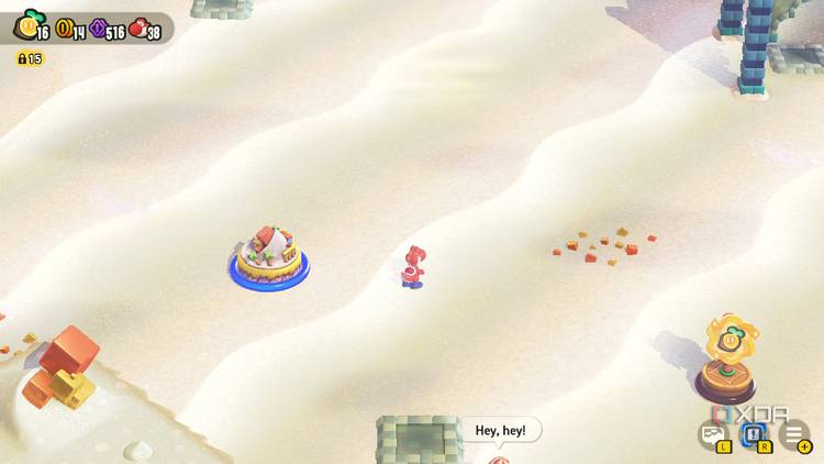 Red Yoshi on world map in Super Mario Brothers Wonder