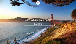 momentum welcome page