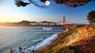 momentum welcome page
