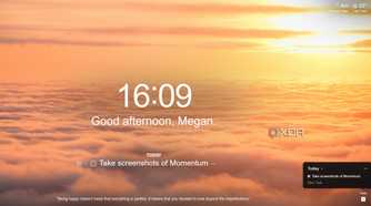 momentum dashboard with tasks