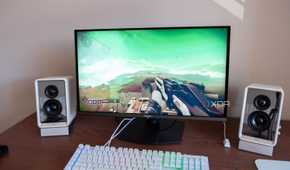 MSI 272URX QD-OLED on a desk