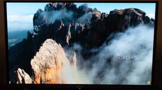 MSI 272URX QD-OLED with mountain image
