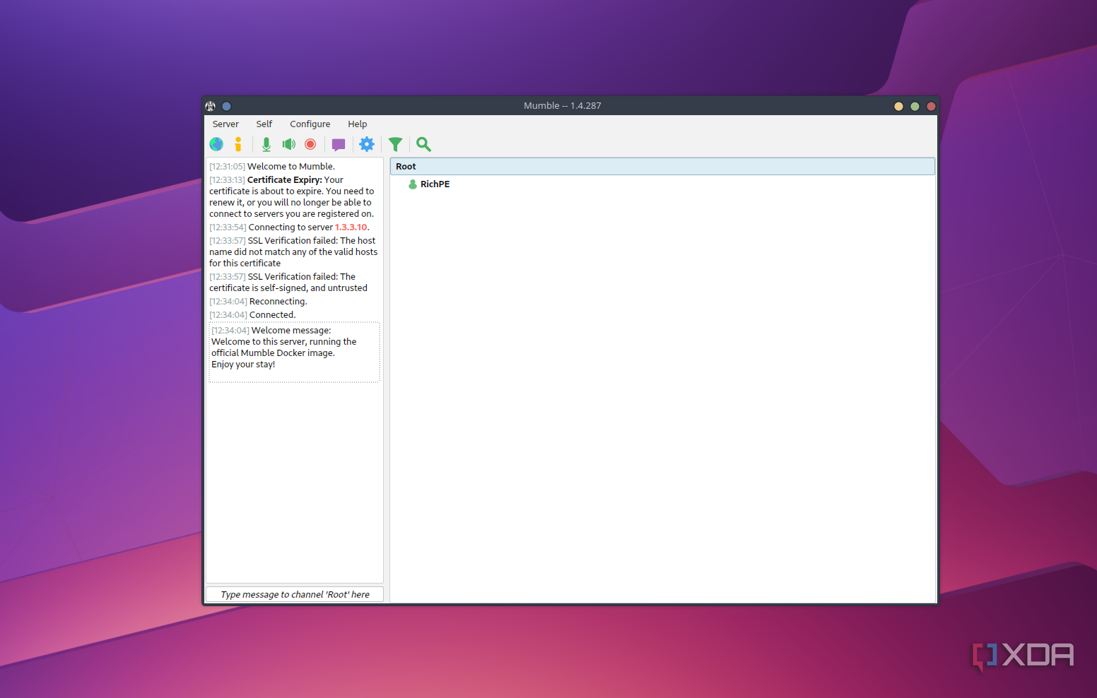mumble-fedora-connected-screenshot