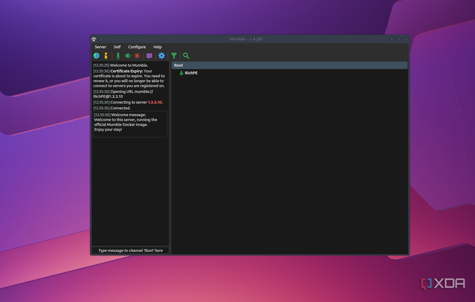 mumble-fedora-dark-mode-screenshot