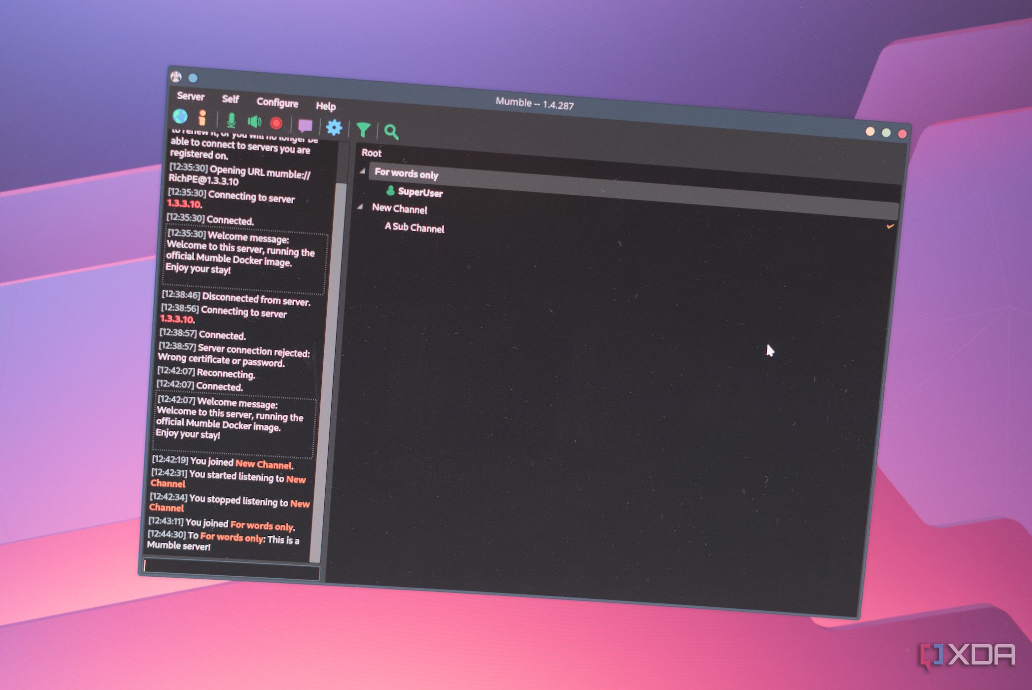 Mumble running on Fedora