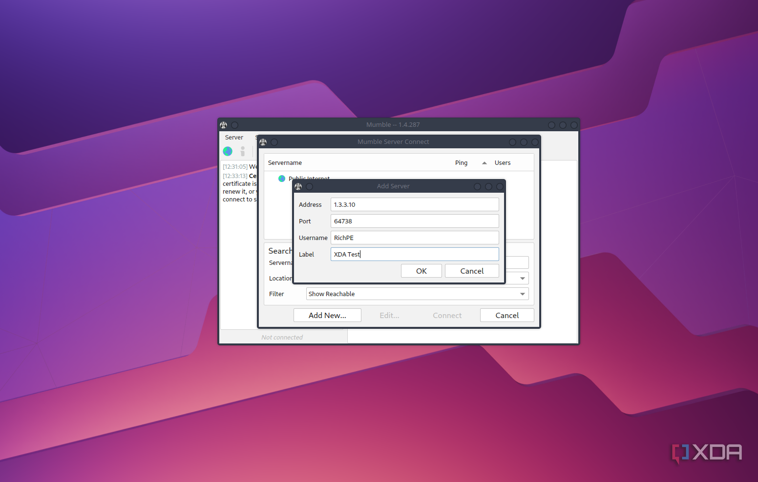 mumble-server-fedora-add-server-screenshot
