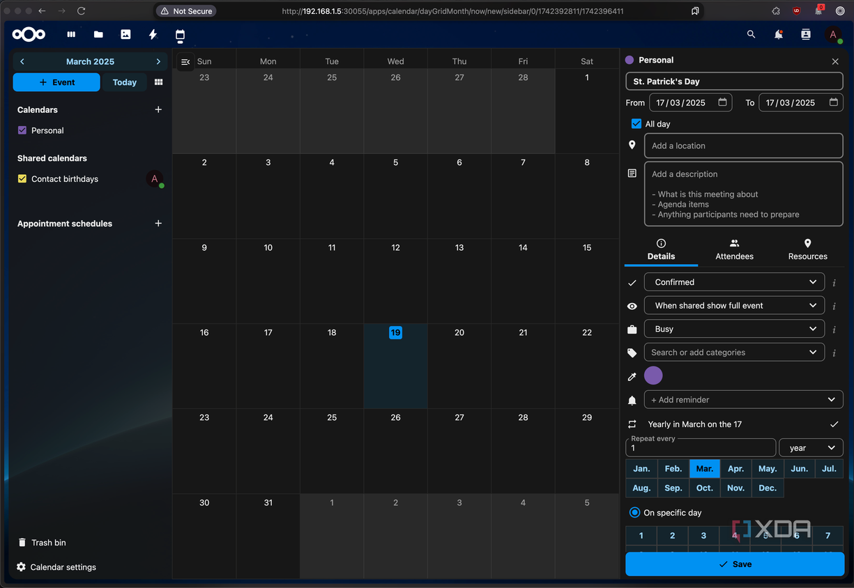 nextcloud-calendar-app