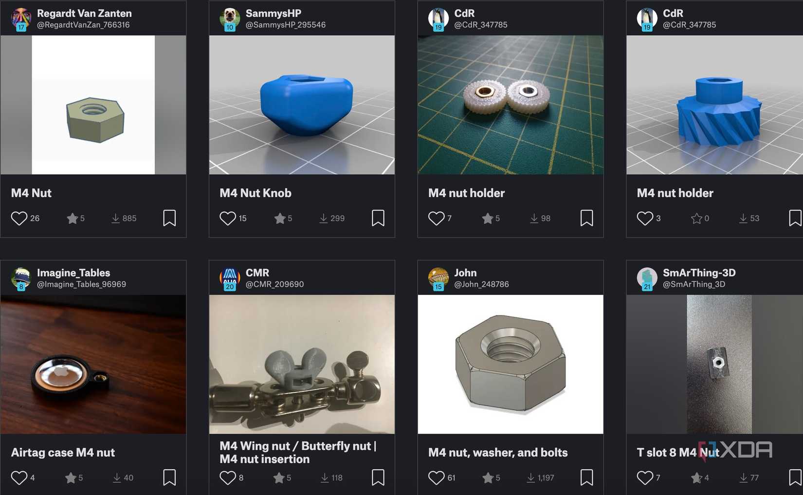 Nuts and bolts that can be 3D printed