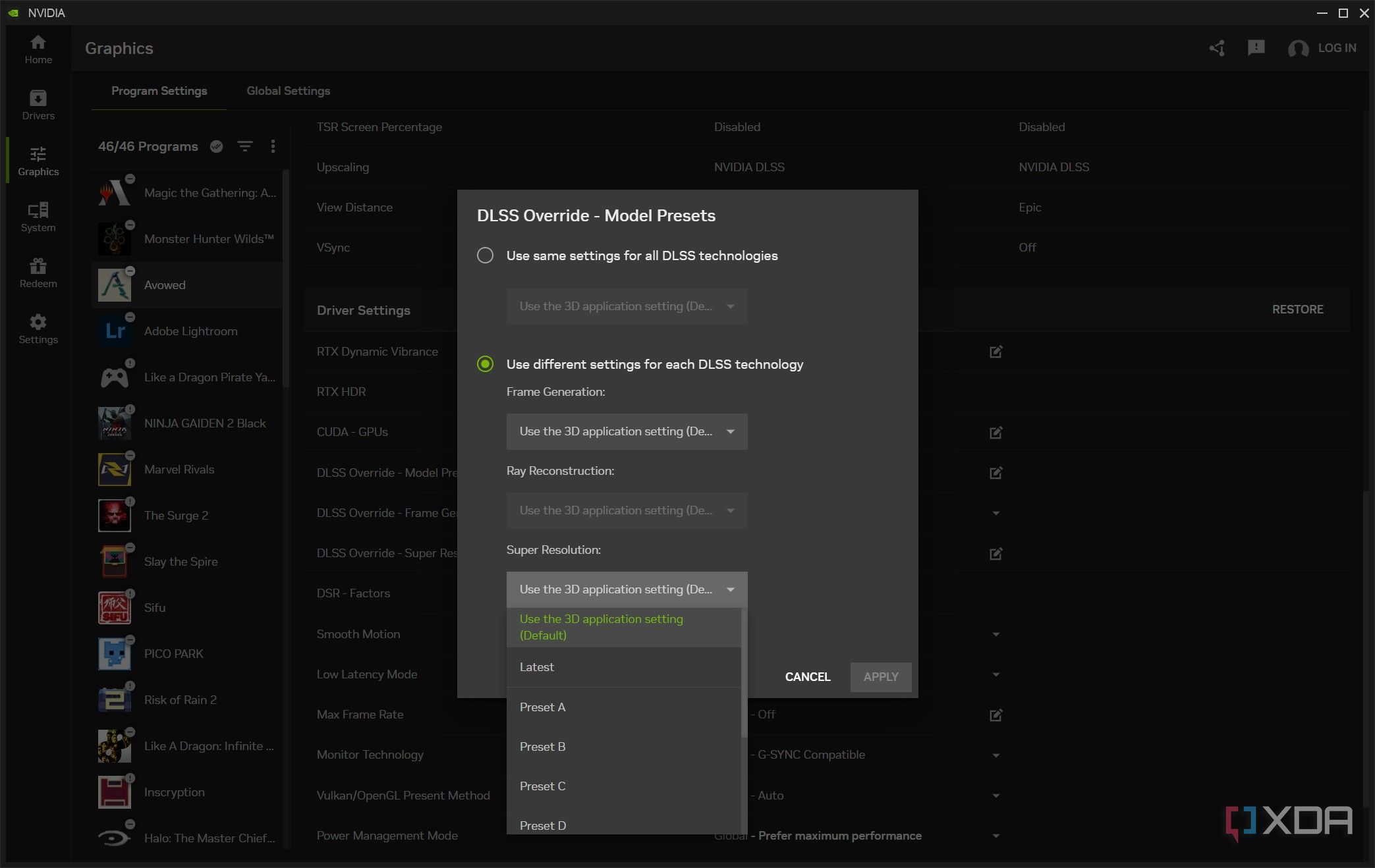 nvidia-app-dlss-override-5