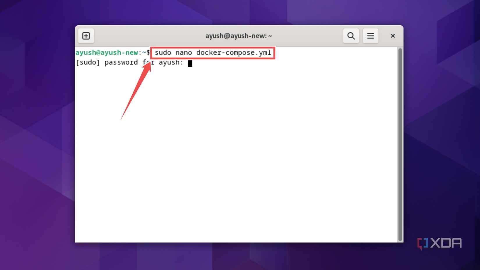 Creating the docker-compose.yml file for Obsidian