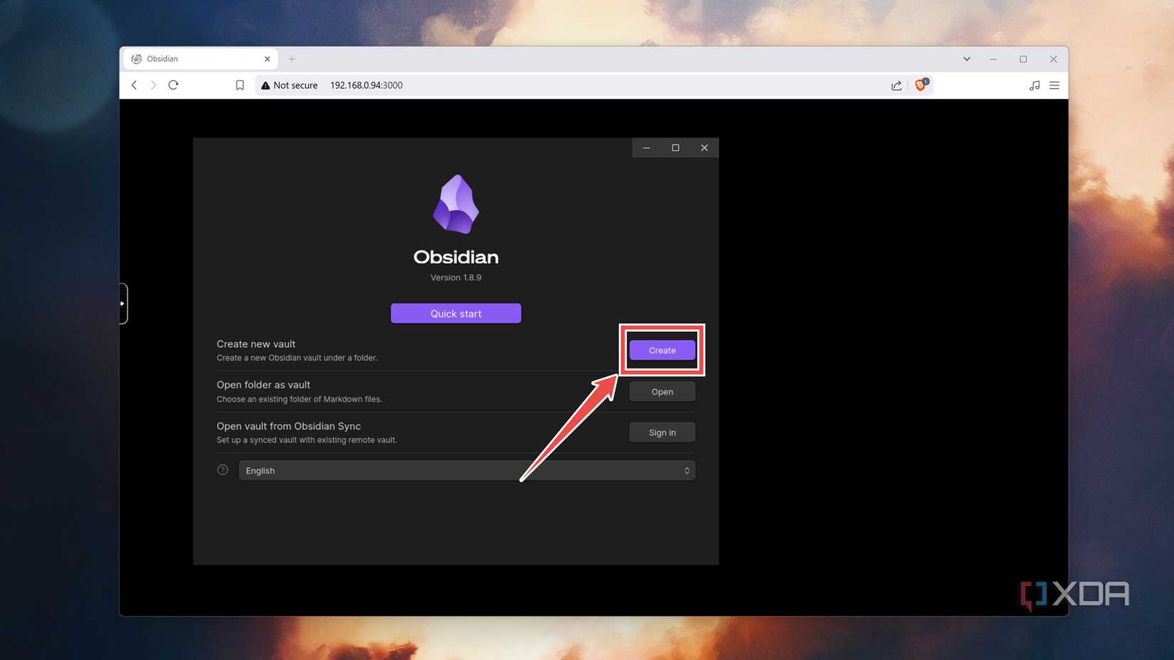 Creating a new Obsidian Vault