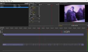 Olive arranging tracks on timeline