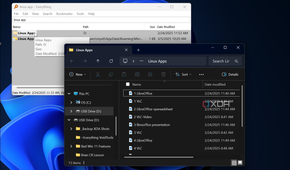 screenshot shows opening folders from Everything app
