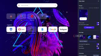 the easy setup feature in opera