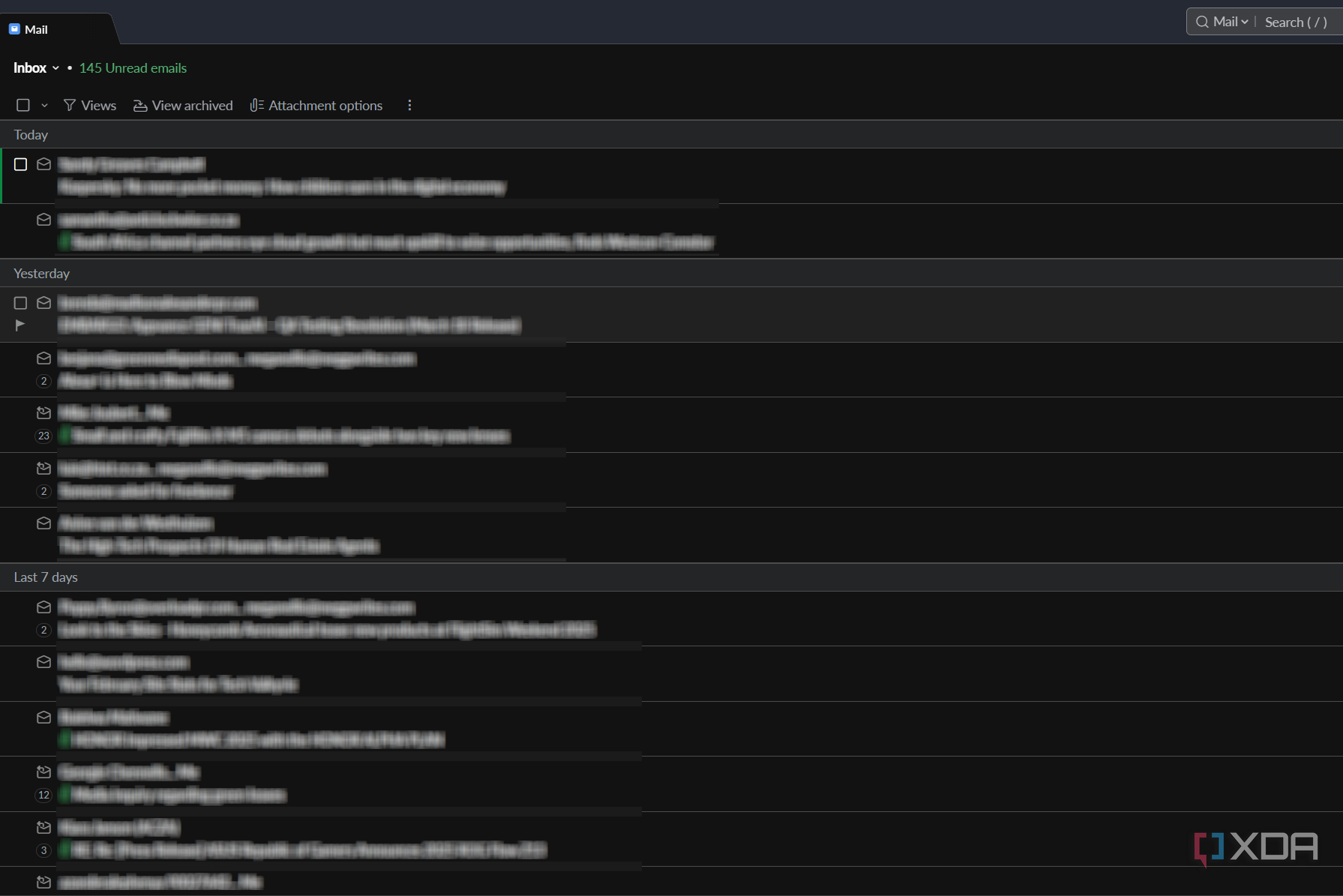 zoho mail in forced dark mode on opera