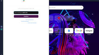 opera with slack in the sidebar