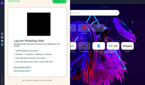 opening whatsapp web in opera sidebar
