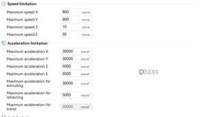 OrcaSlicer motion settings