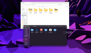 Screenshot of Finder and the Windows 11 File Explorer open on a macOS desktop