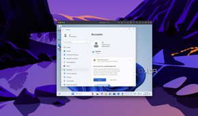 Screenshot of the Windows 11 Settings app in Parallels showing the user is signed in with a Microsoft account