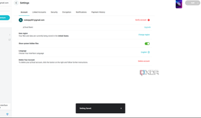 pCloud account options
