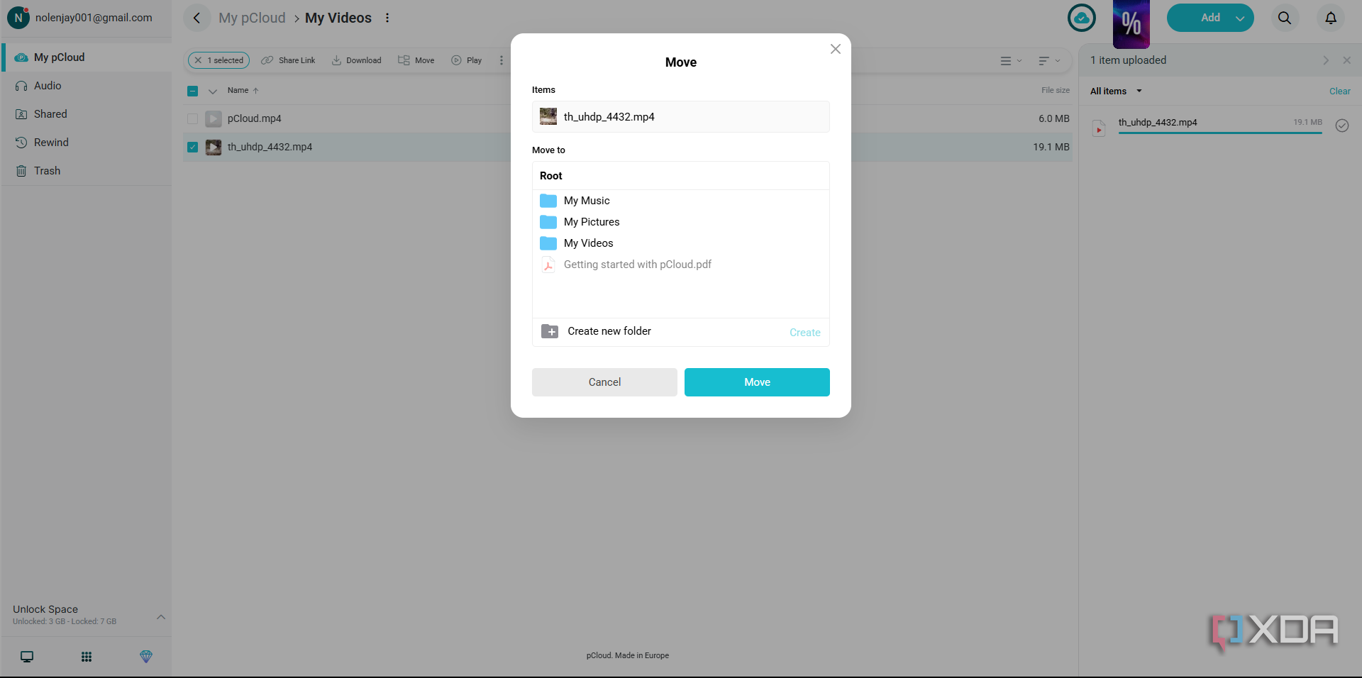 pcloud move file