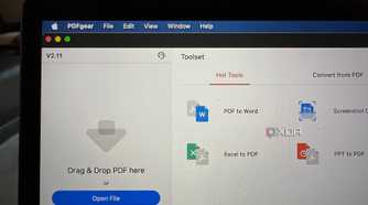 PDFgear drag and drop tool