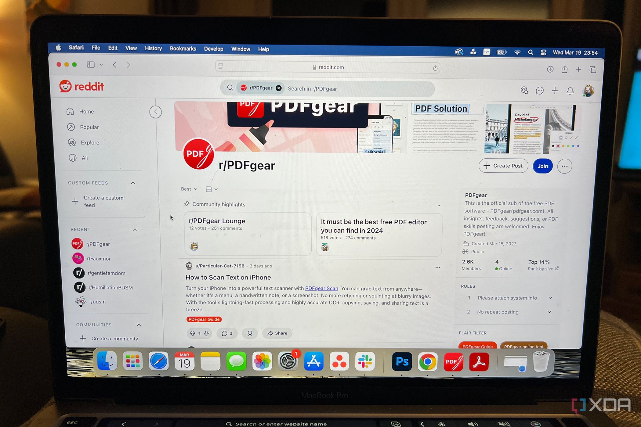 PDFgear Reddit page