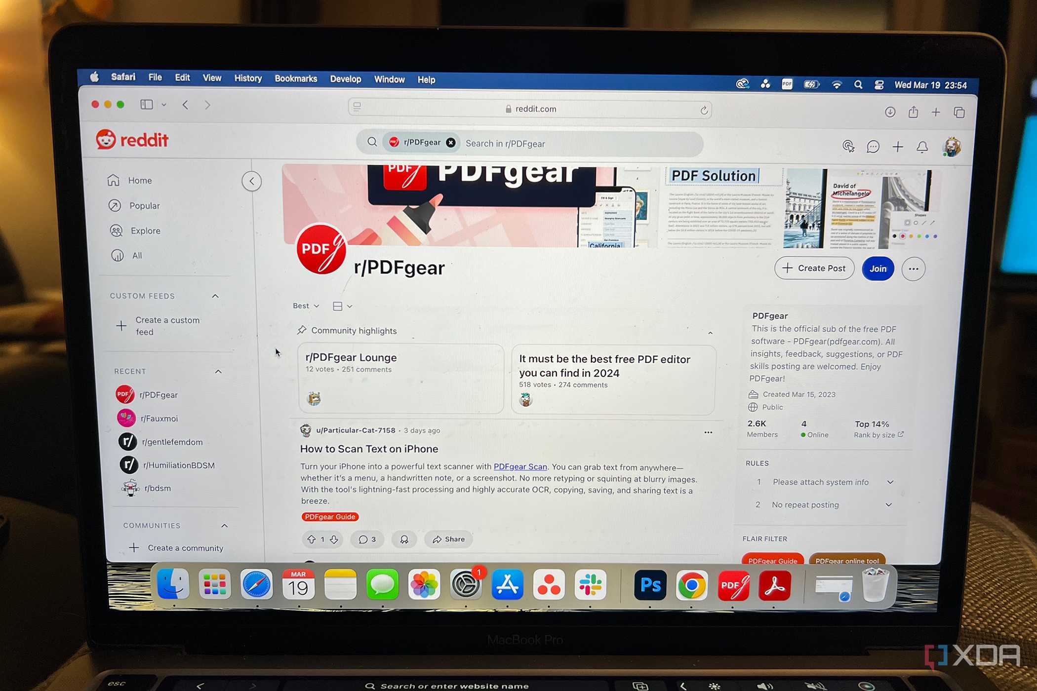 PDFgear Reddit page