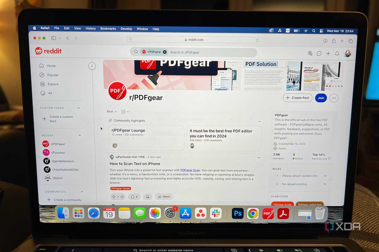 PDFgear Reddit page