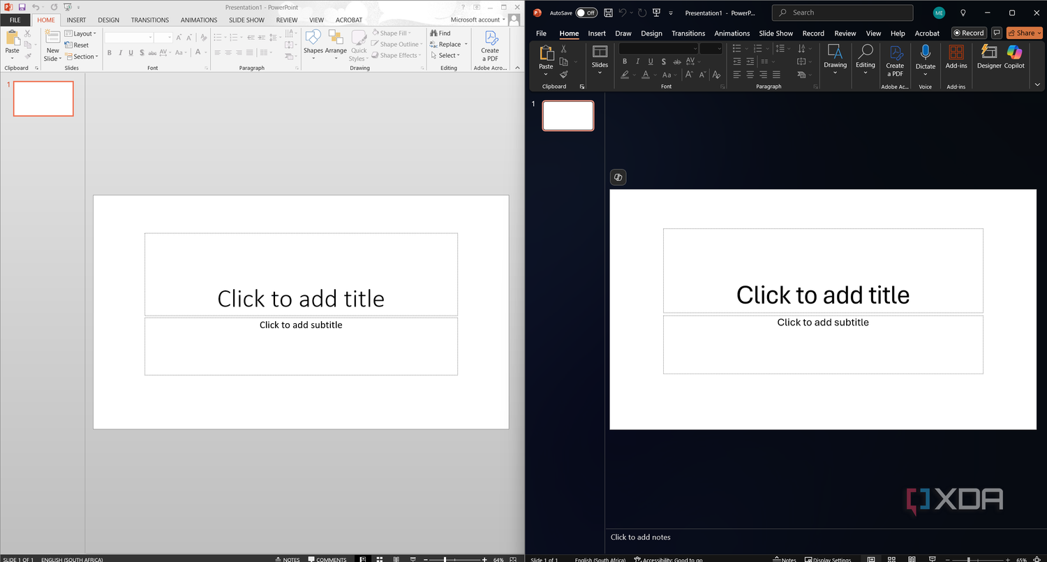 powerpoint 2013 next to powerpoint 365